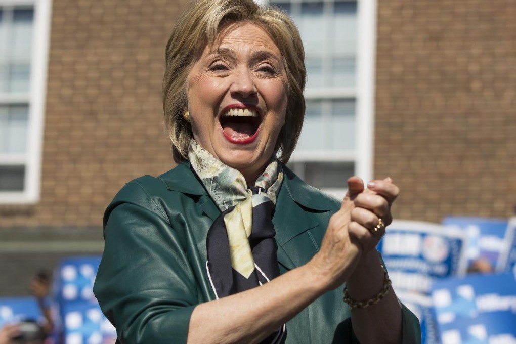 Hillary Clinton at a campaign rally in Virginia. Photo: EPA