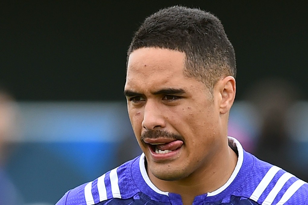 New Zealand scrum-half Aaron Smith at a team training session in Sunbury-on-Thames, west of London. Photo: AFP
