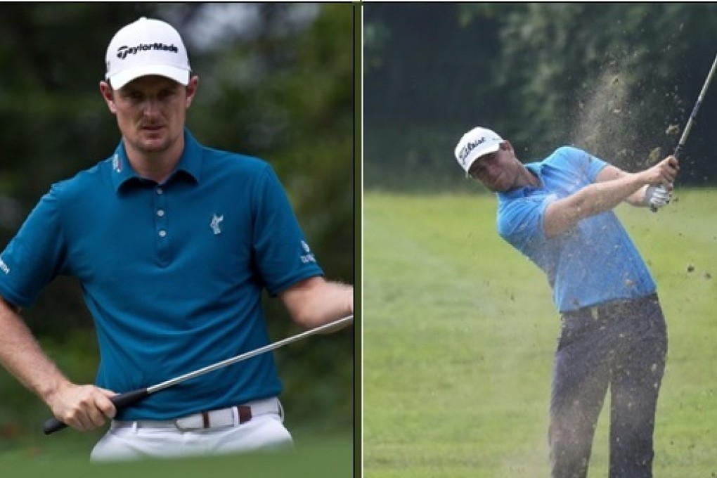 Justin Rose and Lucas Bjerregaard are set to duke it out on Sunday. Photos: Edward Wong, AP