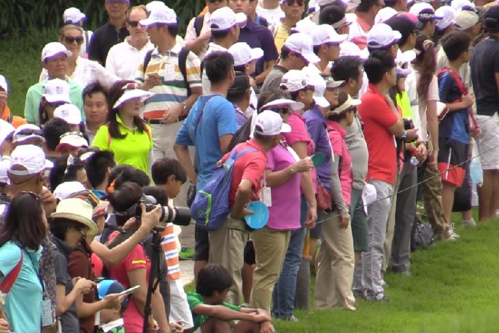 Some fans decided against following Justin Rose because it was too crowded. Photo: SCMP Pictures