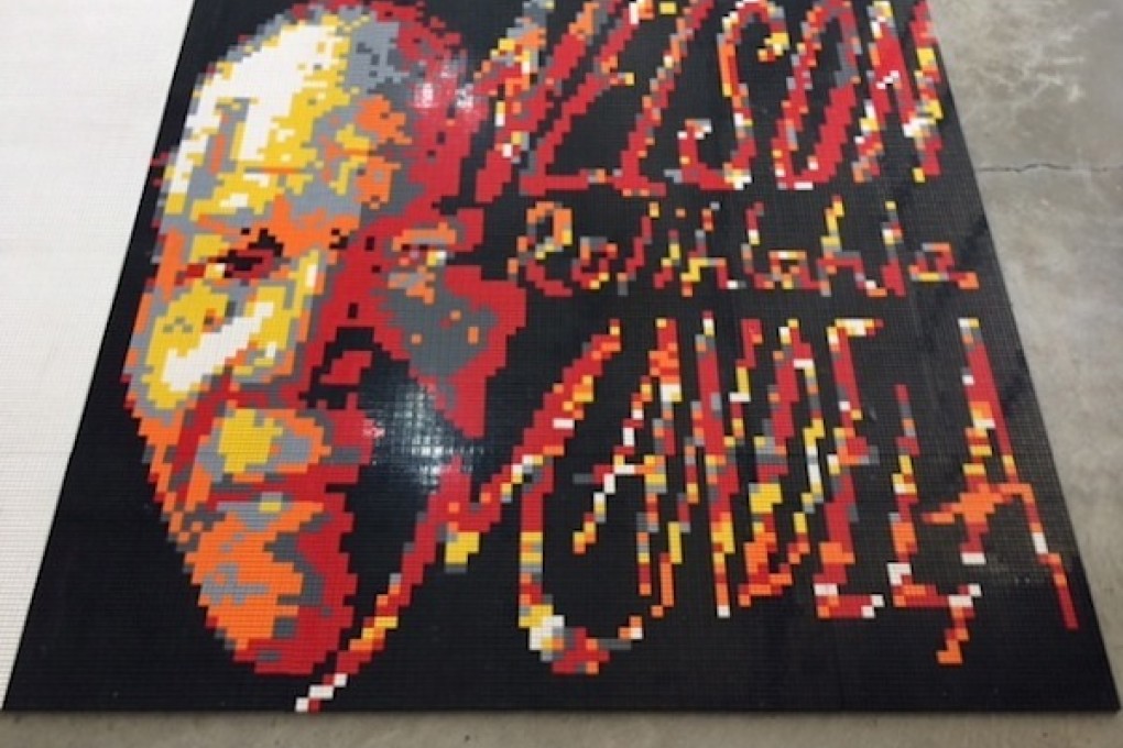 The artist has used Lego blocks before to create a series of portraits of political leaders and activists, including Nelson Mandela. Photo: SCMP Pictures