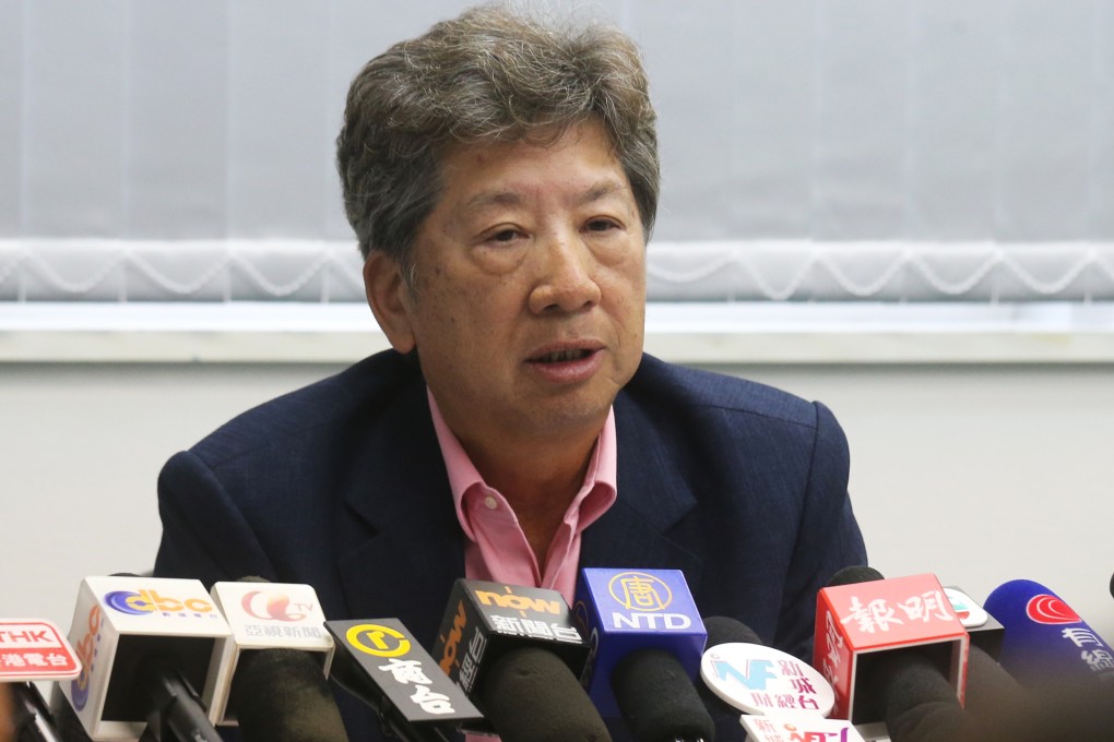 Ronny Tong Ka-wah discusses the survey findings. Photo: David Wong