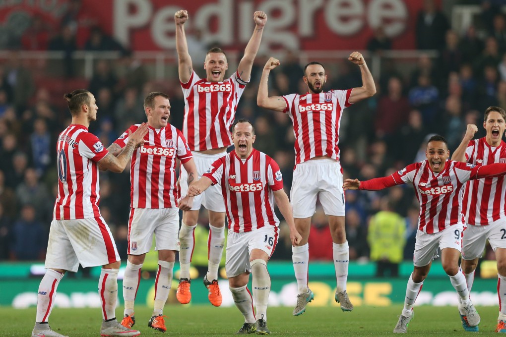 Stoke celebrate their win. Photo: Reuters