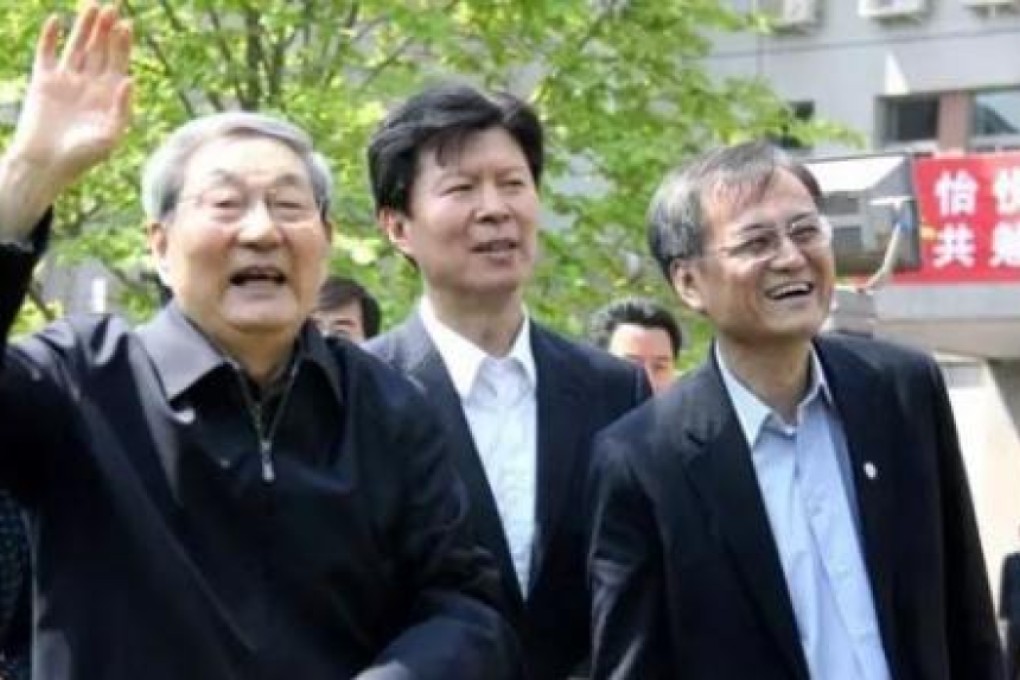 Former premier Zhu Rongji pictured during an undated visit to Tsinghua University. Photo: SCMP Pictures