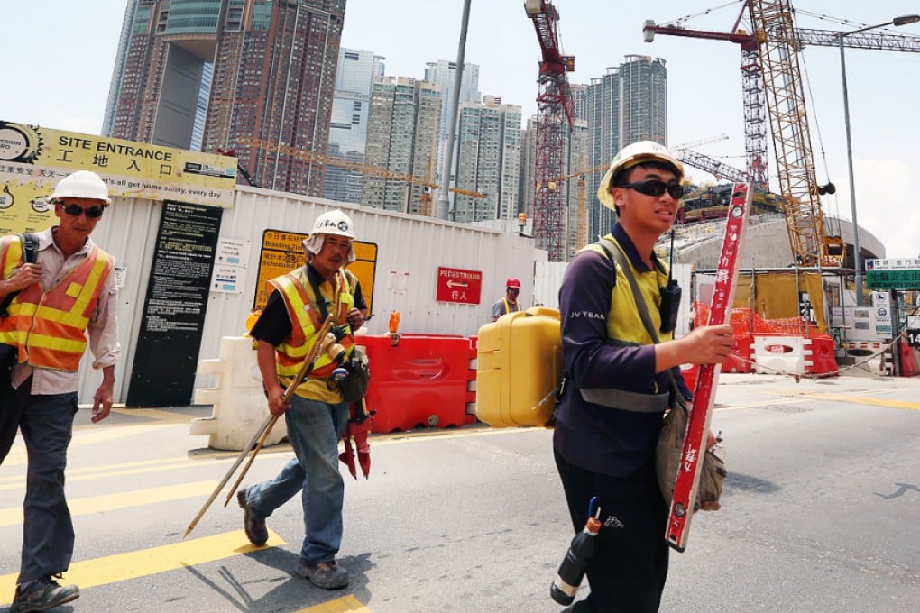 Construction workers are likely to get the biggest wage increase. Photo: Felix Wong