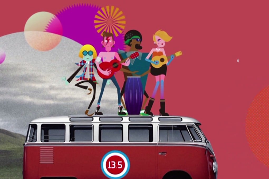 The start of the propaganda video, the shi-san-wu, which also features a cameo by scientist Albert Einstein. Photo: Xinhua