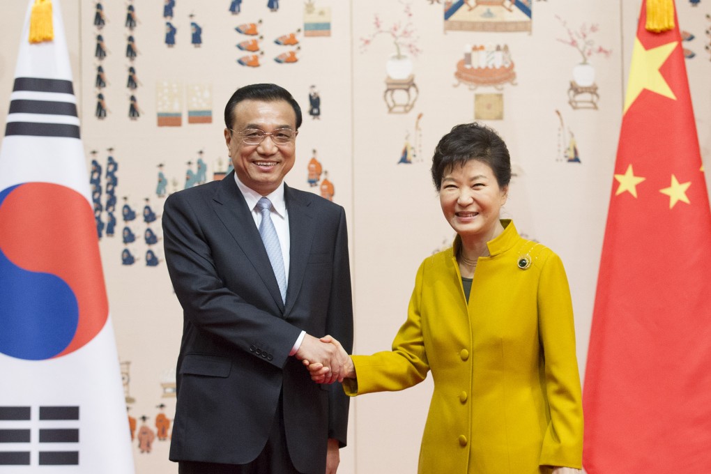 Chinese Premier Li Keqiang holds talks with South Korean President Park Geun-hye in Seoul. Photo: Xinhua