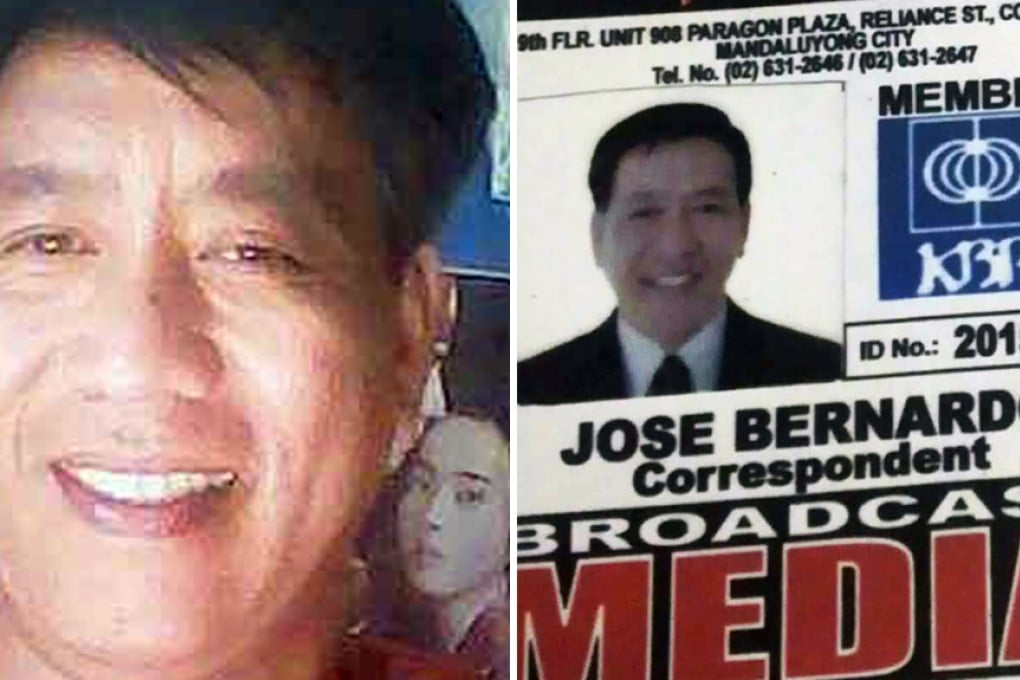 Journalist Jose Bernardo was shot dead Saturday.  Photo: SCMP Pictures