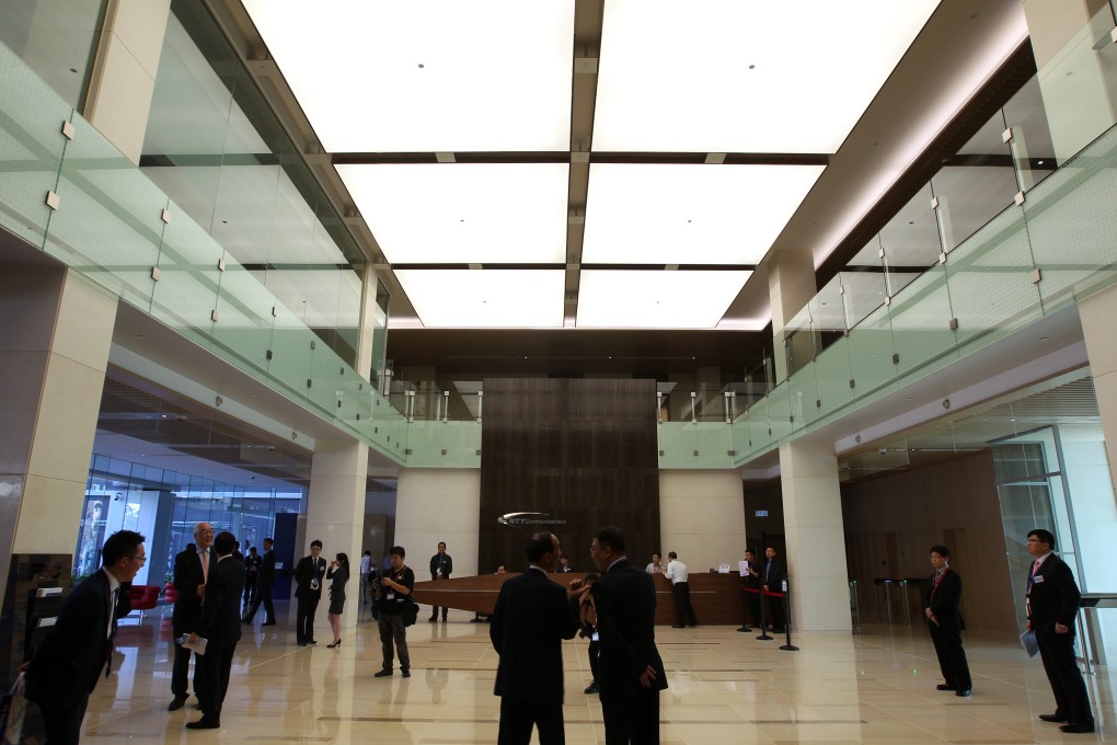 The entrance of the new NTT Communications HK Financial Data Centre. Photo: Jonathan Wong