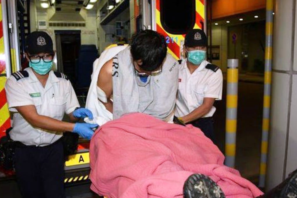 The suspect was caught and sent to hospital. Photo: SCMP Pictures