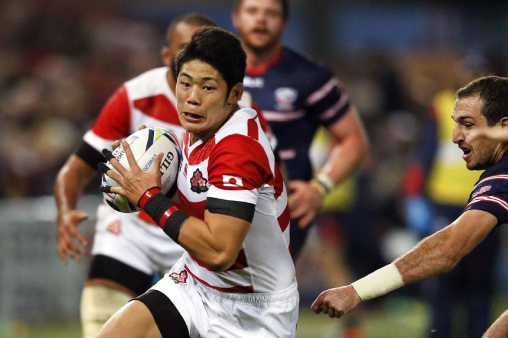 Japan winger Yoshikazu Fujita will play at scrum-half for the Brave Blossoms sevens side in this weekend's Asia Rugby Sevens Qualifier in Hong Kong. Photo: AFP