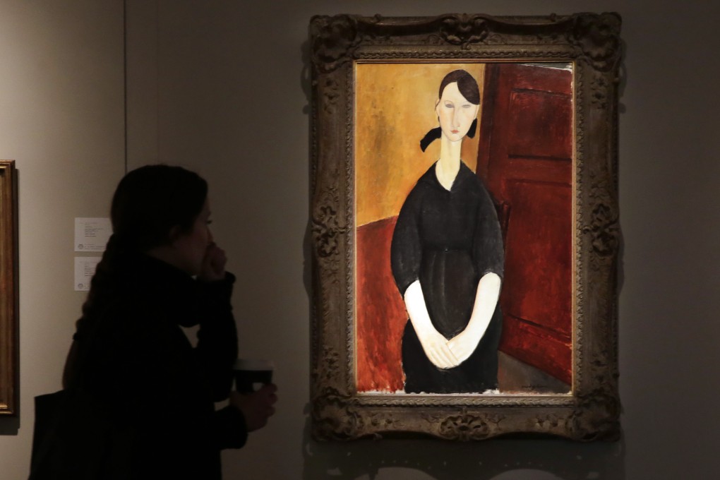 Modigliani’s “Paulette Jourdain” is displayed at Sotheby's in New York last week. Its sale for US$43 million was a bright spot in an otherwise lacklustre result for the collection of late billionaire Alfred Taubman. Photo: AP