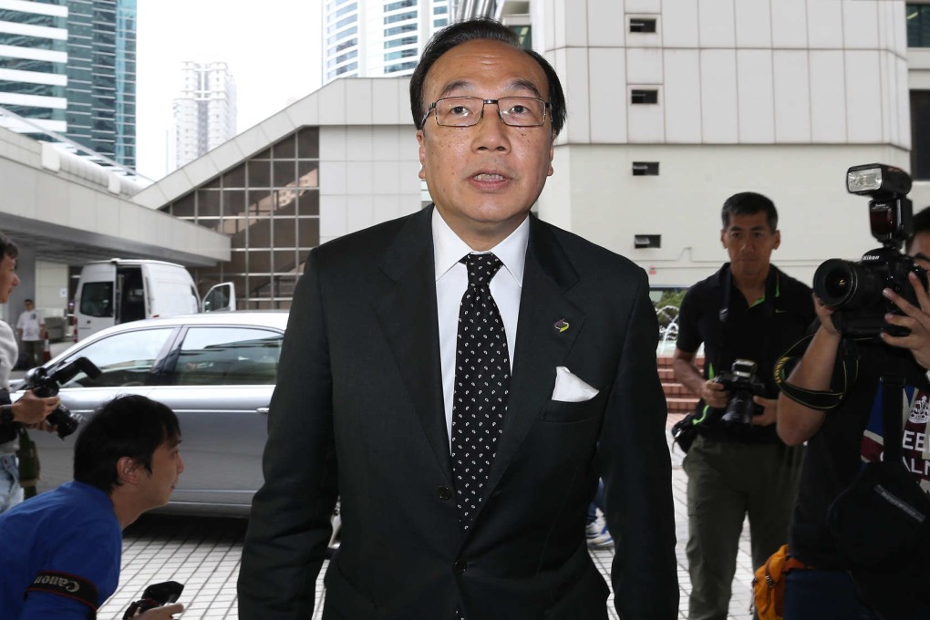 Alan Leong, counsel for fellow lawmaker Ip Kin-yuen, outside High Court today. Photo: Dickson Lee