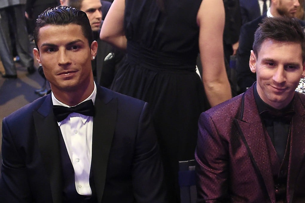 Cristiano Ronaldo and his chum Lionel Messi at the Ballon d'Or awards. Photo: AFP