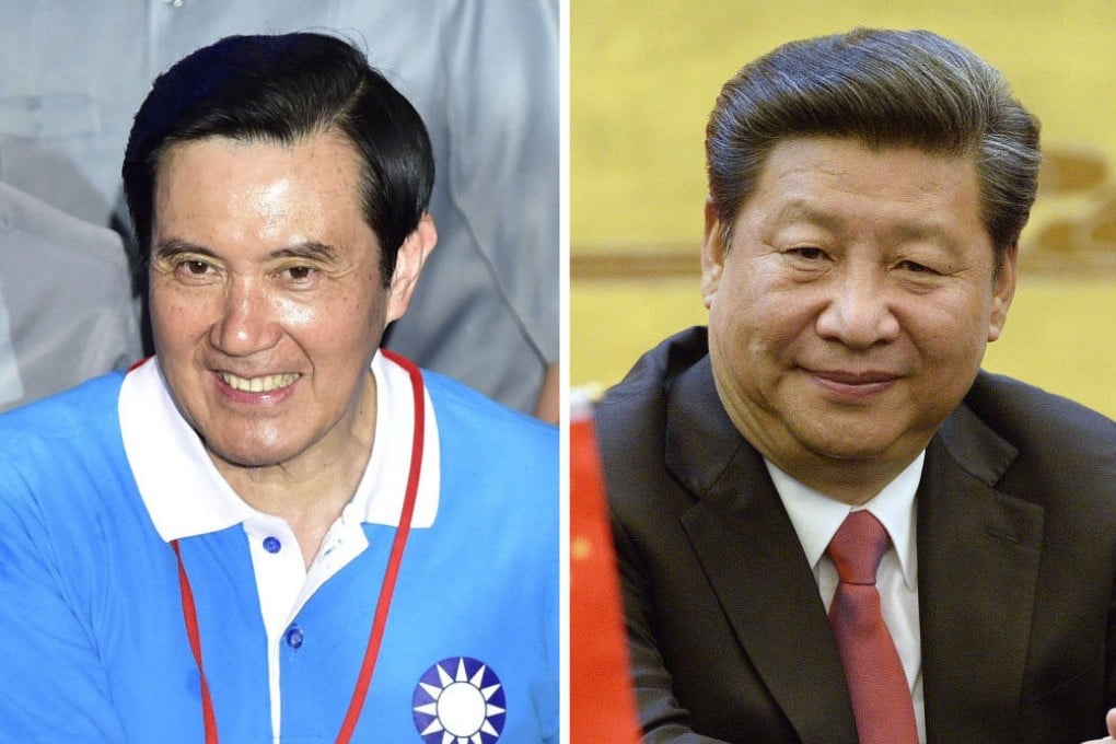 Taiwan President Ma Ying-jeou (left) and Chinese President Xi Jinping. Photo: Kyodo