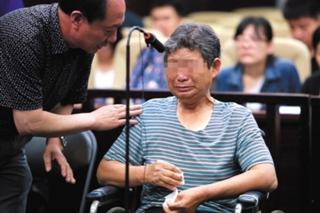 The woman convicted of manslaughter appears in court in Beijing. Photo: Ifeng.com
