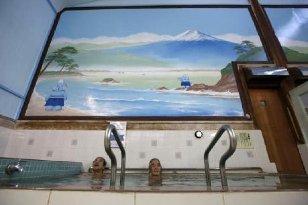 A file picture of a bathhouse in Japan. The man arrested said he went into the women's baths because of the view from the building. Photo: Reuters
