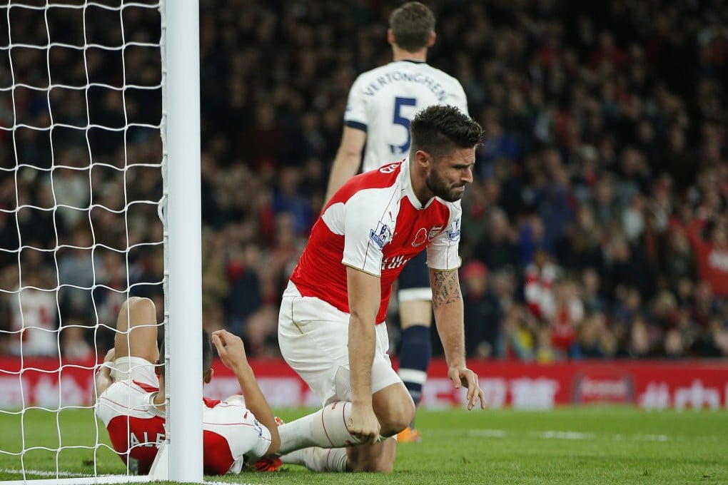 Arsenal's Olivier Giroud was guilty of several misses against Spurs. Photo: Reuters