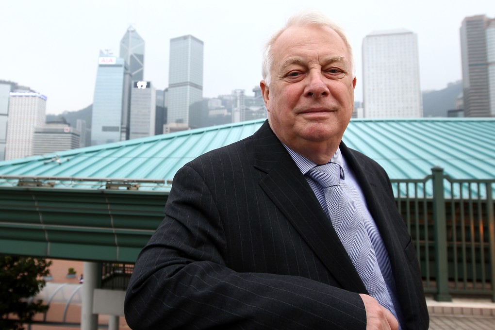 Former Hong Kong governor Chris Patten on a post-handover visit to the city