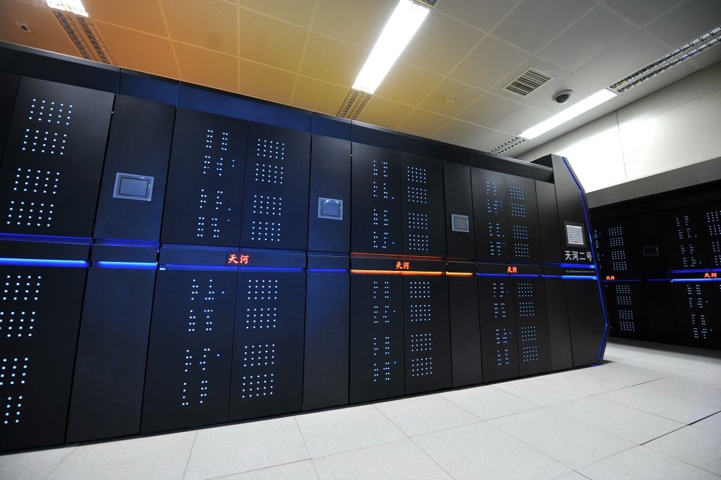 A file photo from June 2013 showing the supercomputer Tianhe-2 developed by China's National University of Defense Technology. Photo: Xinhua