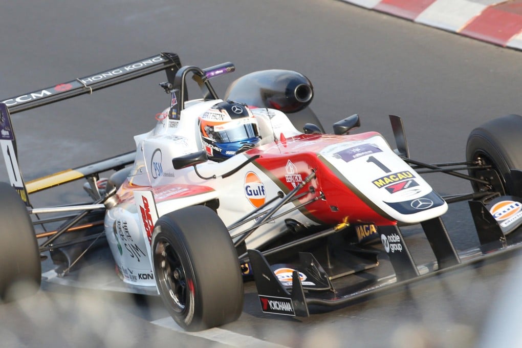 Felix Rosenqvist drives his Prema Powerteam Dallara-Mercedes as he shows the kind of form that will make him difficult to beat for tomorrow's 62nd Macau Grand Prix. Photo: Nora Tam