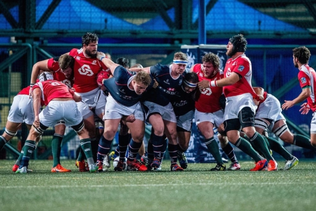 Hong Kong's forward pack were the difference against Portugal on Tuesday and they will need another big performance this weekend against Russia in the Cup of Nations finale. Photos: HKRU