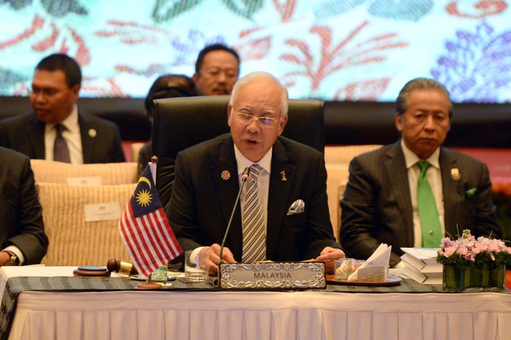 Malaysian Prime Minister Najib Razak during the Plenary Session of the 27th Association of Southeast Asian Nations (ASEAN) Summit in Kuala Lumpur. Photo: Xinhua