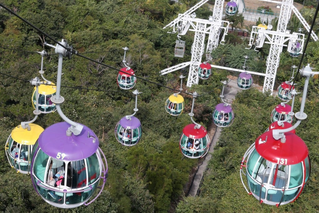 Tourists will ride the cable car to the future water park. Photo: David Wong