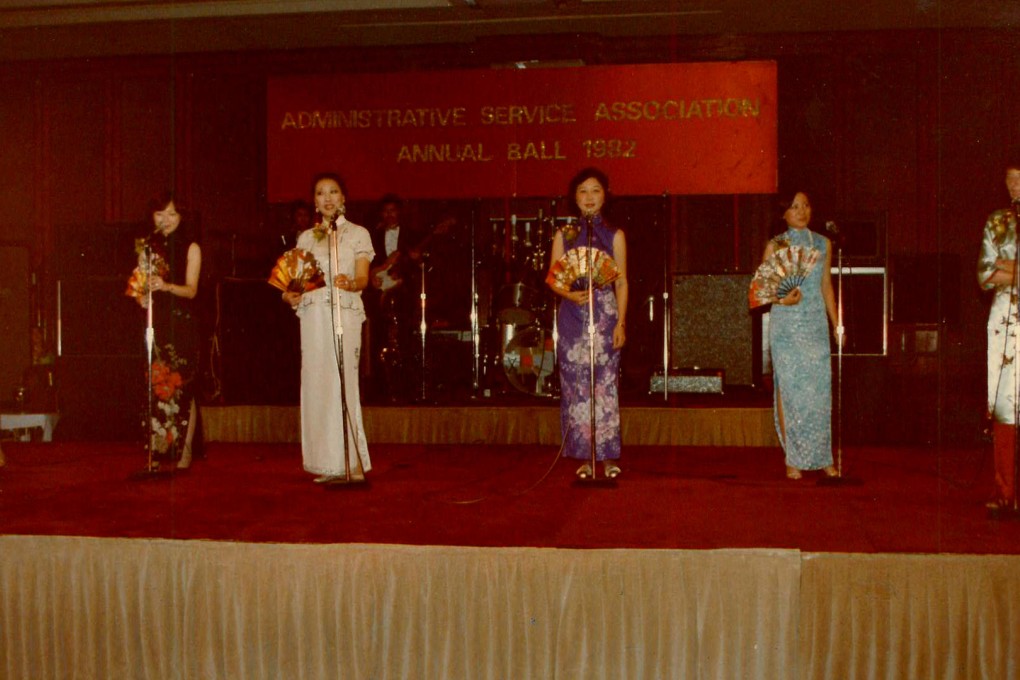 Elizabeth Wong (third left) at a 1982 ball. Photo: SCMP Pictures