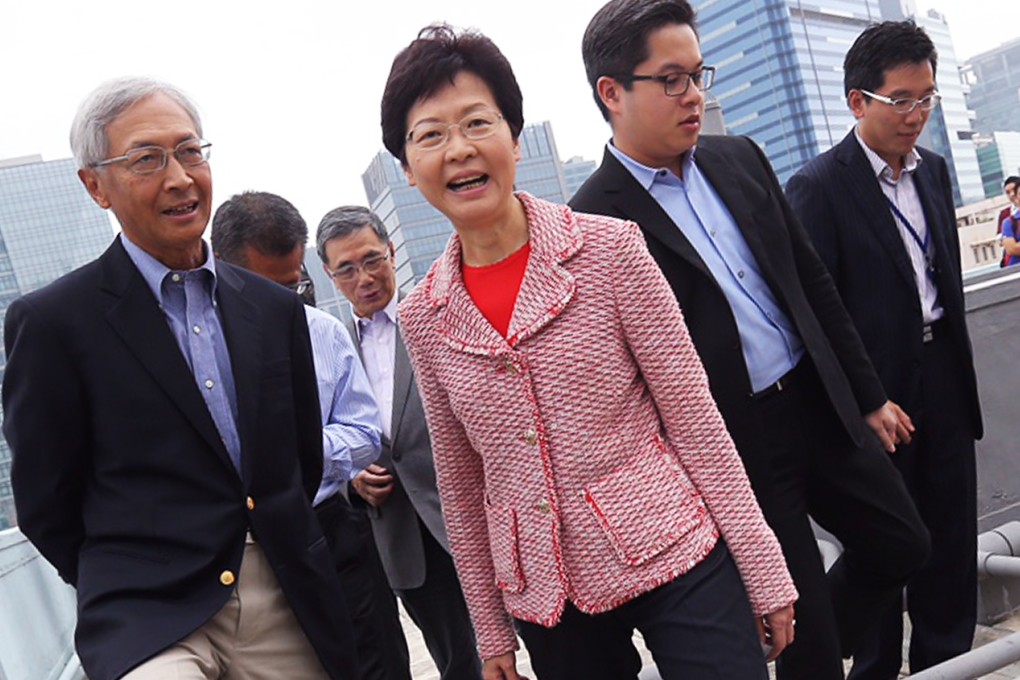 Urban Renewal Authority chairman Victor So (left), with Chief Secretary Carrie Lam earlier this month. Photo: Dickson Lee
