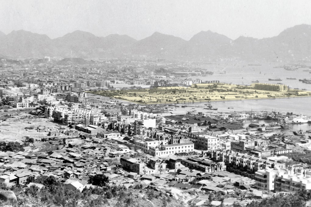 The Sham Shui Po camp (highlighted) in 1946-47. Photos: courtesy of the Heywood family