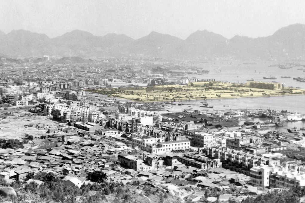 The Sham Shui Po camp (highlighted) in 1946-47. Photos: courtesy of the Heywood family