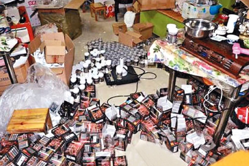 Gangs in Hunan province by mixing real medication with cornflour to make fake Viagra pills. Photo: SCMP Pictures