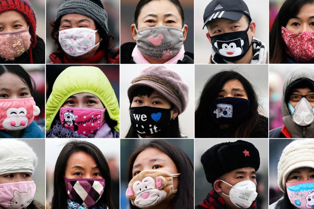 Face masks have become so ubiquitous in Beijing that many residents use them as a fashion accessory.Photo: AP