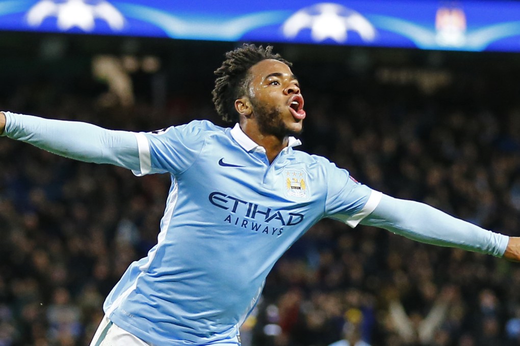 Raheem Sterling celebrates scoring Manchester City's third goal. Photo: Reuters