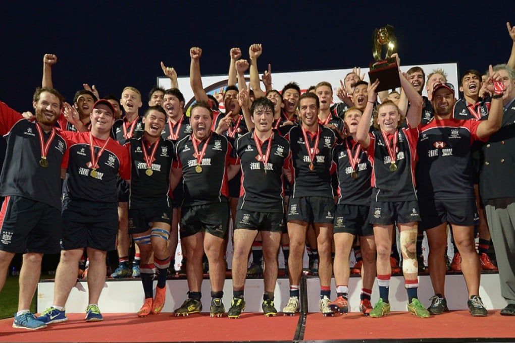 Hong Kong’s U19 class of 2014 celebrate winning the Asian age-grade crown in Sri Lanka. Photo: Asia Rugby