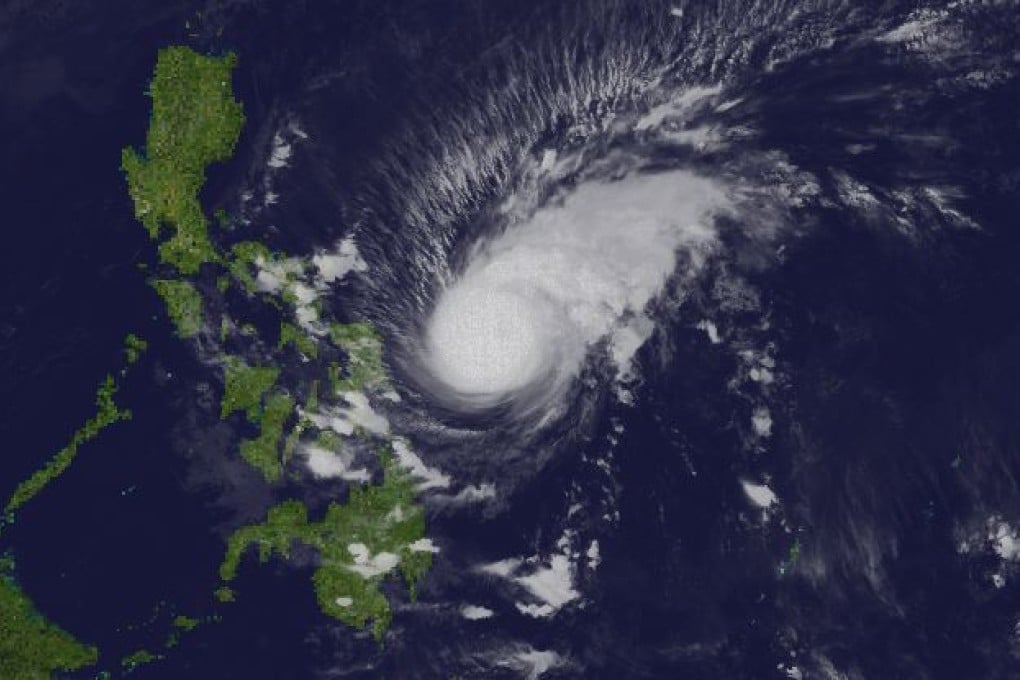Typhoon Melor spirals towards the central Philippines in this satellite image taken early Monday. Photo: Meteo Group