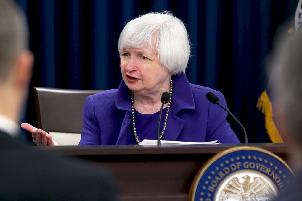 Federal Reserve Chair Janet Yellen speaks during a press conference following Wednesday’s announcement of the Fed's historic rate increase, the first since 2006, in Washington, DC. Photo: Reuters