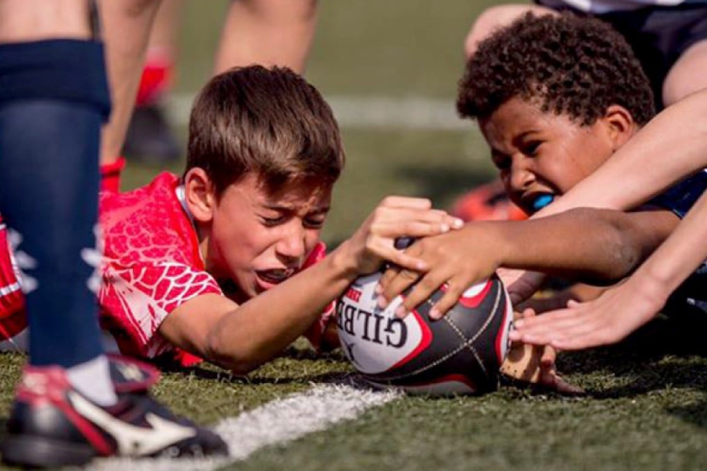 The U12 Island Lions boys defeated the U12 Peninsula Dragons 12-5 in the HKRU’s 2016 New Year’s Day Youth Tournament on Friday at Hong Kong Football Club. Photo: HKRU