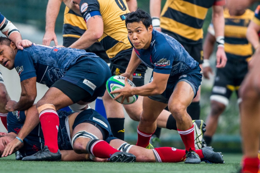 The safe hands and reliable boot of scrum-half Charles Cheung Ho-ning were key to a 20-11 win for Hong Kong Scottish over USRC Tigers in the HKRU Premiership on Saturday. Photos: HKRU