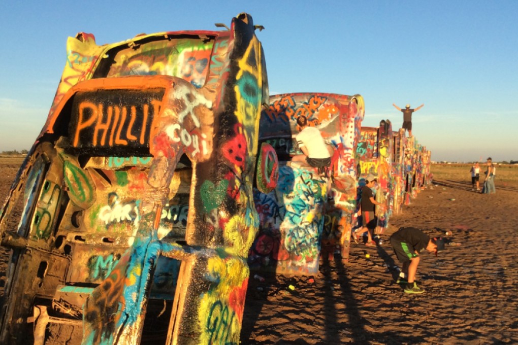 The Cadillac Ranch, outside Amarillo, Texas. Photos: Mark Footer