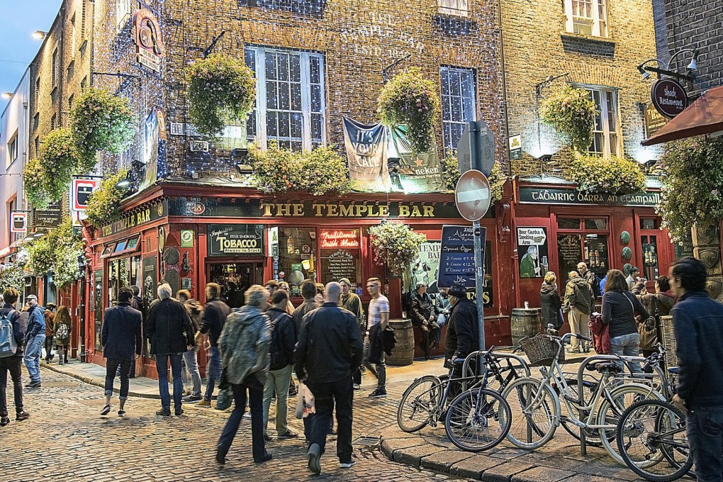 Temple Bar, in Dublin, Ireland.