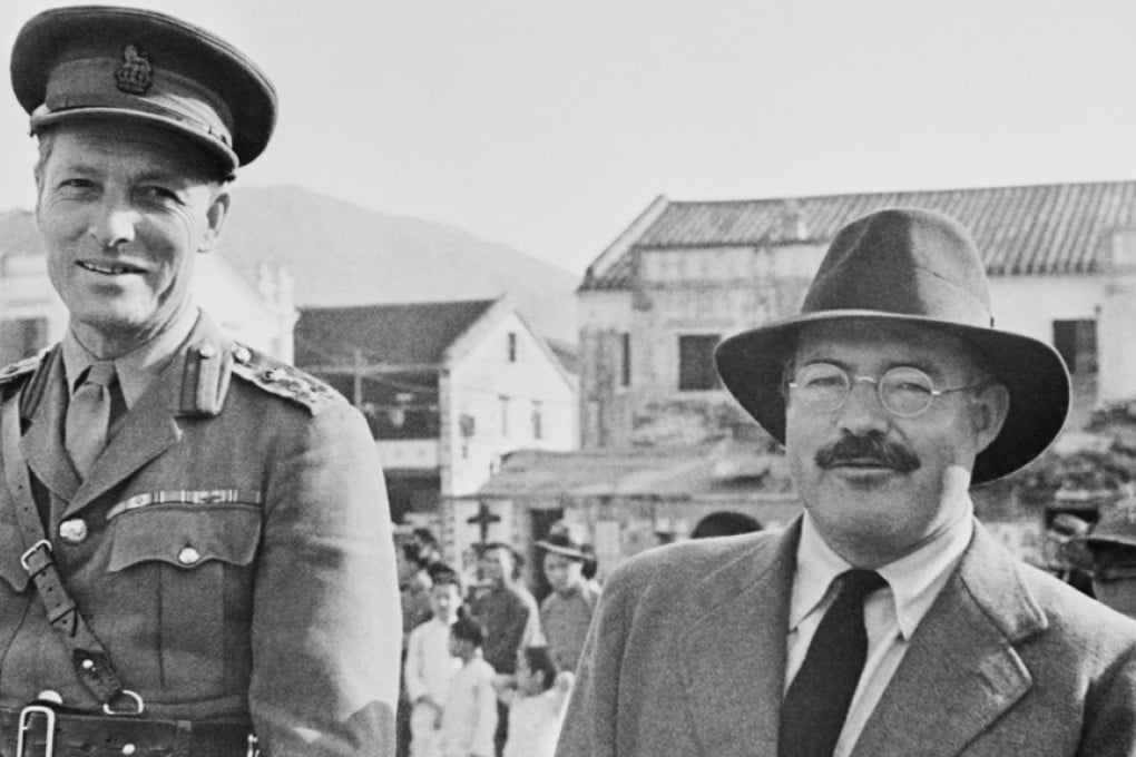 Ernest Hemingway with Brigadier J.T.W. Reeve, commanderin- chief of the Hong Kong Infantry. Photos: Corbis; John F. Kennedy Presidential Library and Museum