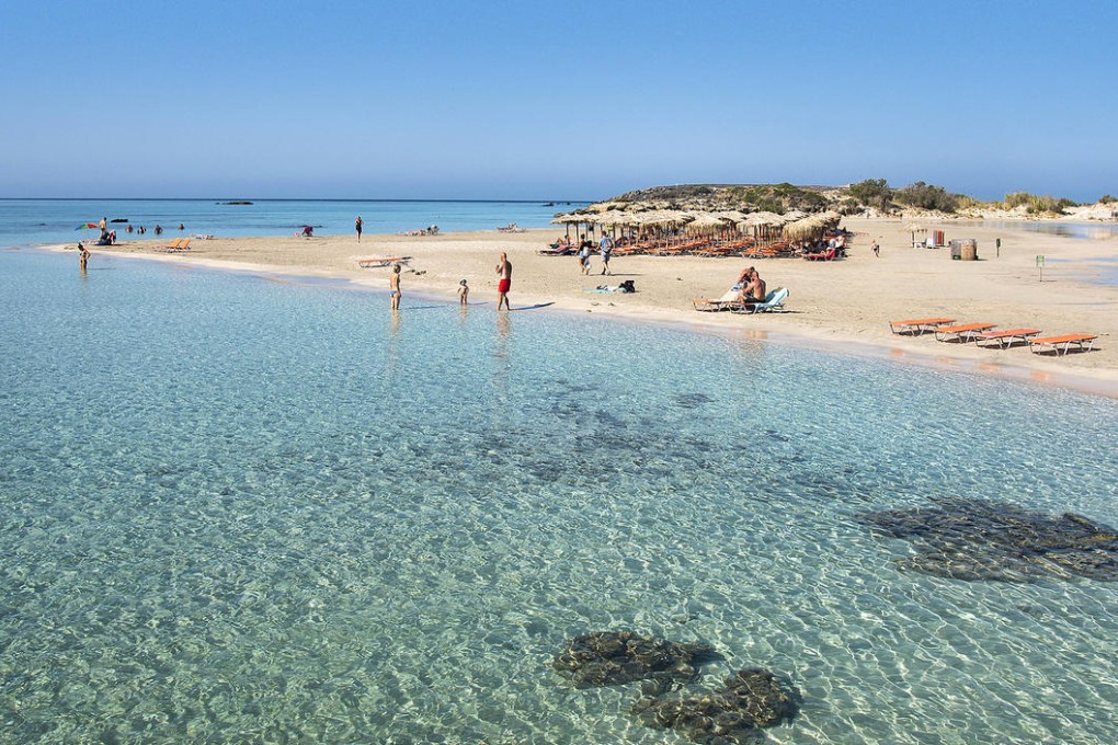Elafonisi beach, in Crete.
