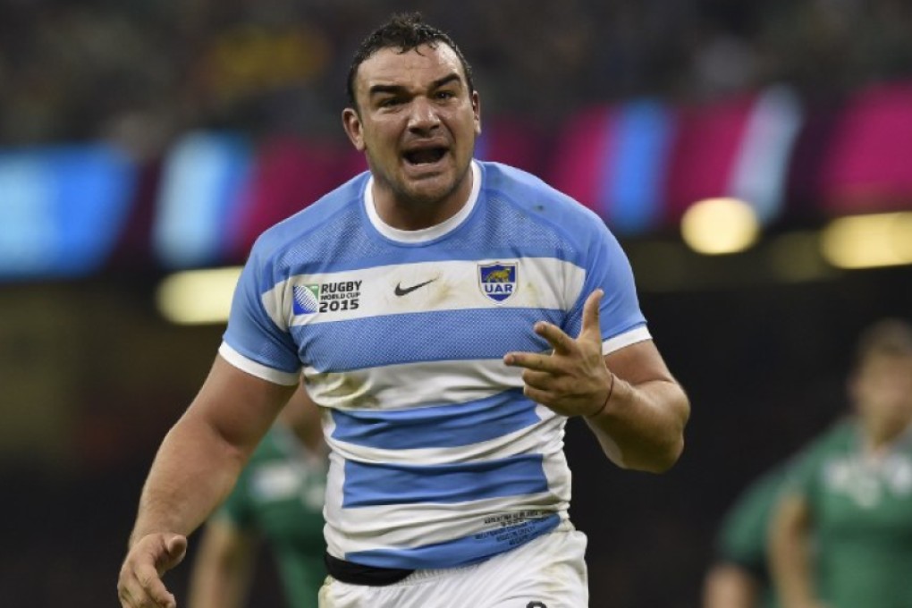 Agustín Creevy, skipper of Argentina’s new Super Rugby franchise Los Jaguares, reacts during a 2015 Rugby World Cup quarter-final match between Ireland and Argentina at the Millennium Stadium in Cardiff. Photo: AFP