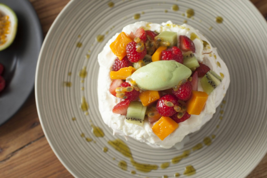 Lily Lau’s pavlova with a modern twist, at Fish & Meat