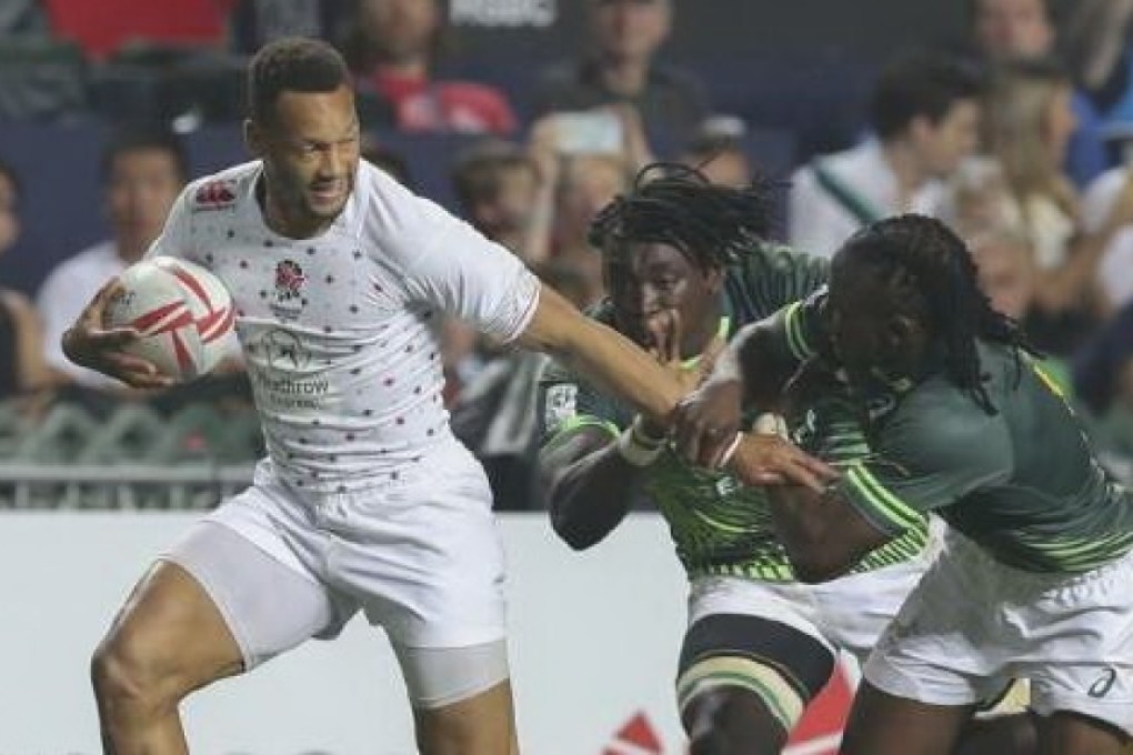 England's Dan Norton scores against South Africa. Photo: Felix Wong/SCMP
