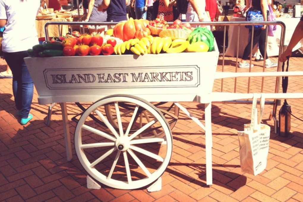 Organic produce at Island East Markets, Quarry Bay