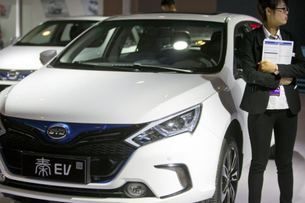 The Qin EV compact sedan is a key part of Shenzhen-based BYD's strategy to make all forms of electric-powered transport. Photo: AP