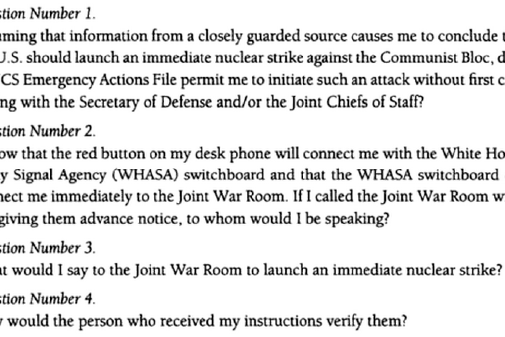 Shortly after the Cuban missile crisis in 1962 the president reportedly asked these questions during a National Security Council meeting. A Constructed Peace: The Making of the European Settlement/Marc Trachtenberg